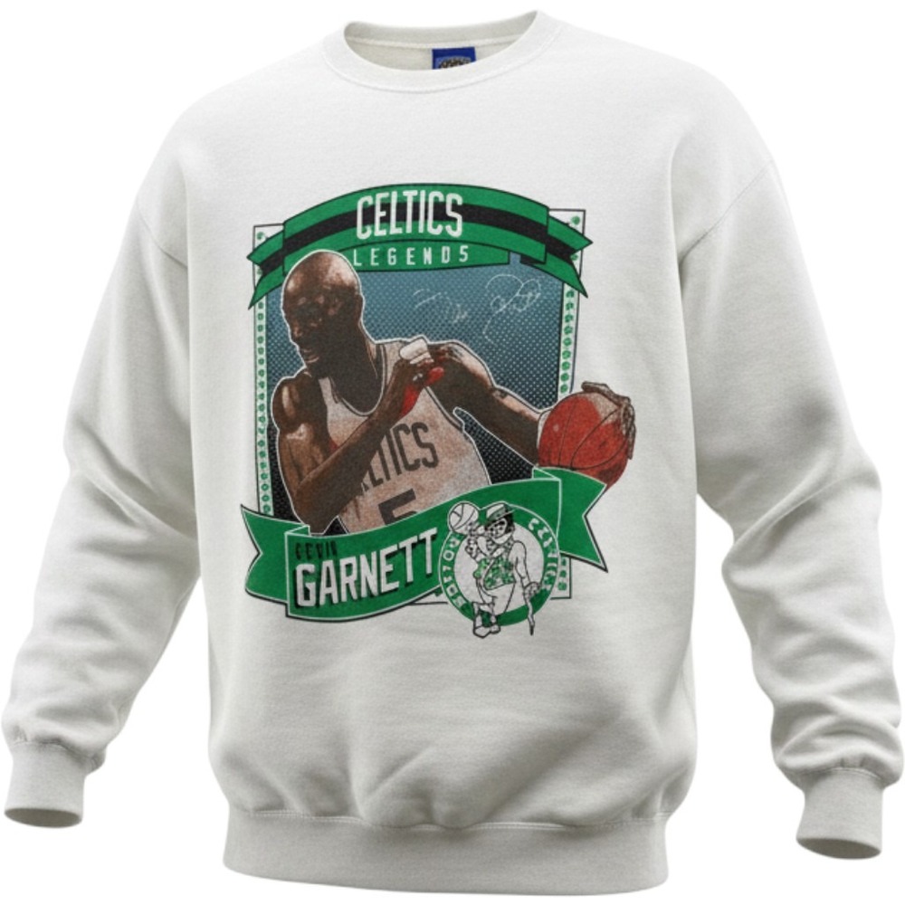 Mitchell & Ness Boston Celtics Kevin Garnett Legends Stats Sweatshirt XL NEW